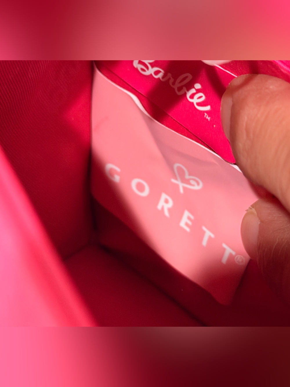 Barbie Hot Pink Embossed Mini Top-Handle Bag - Picture 17 of 17